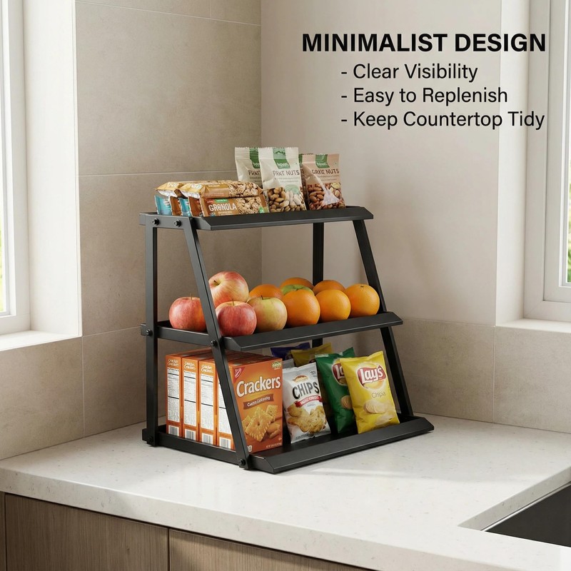 WWN 3-Tier Candy Display - Multi-Functional Counter Snack & Chip