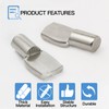 Jamiikury Shelf Pins Pegs Spoon Shaped, Silver Shelf Holders Pegs,