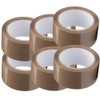 6x Brown Buff Parcel Packing Tape - 48mm x 66m