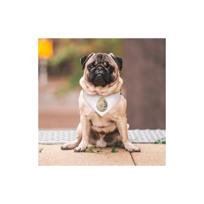 Small 'Floral Easter Egg' Dog/Cat/Pet Bandana (PD00064377)