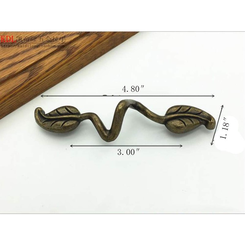 Vintage Style Leafy Drawer Pull Dresser Handles Leaf Dresser Pulls