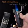 HONEST Four Jet Flame Lighter Torch lighter Refillable Adjustable Windproof