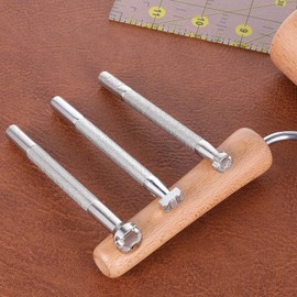 Leather Stamping Tools 3 Pack Professional Leather Stamping Tools Leather Working Saddle Making Stamps Set Special Shape Stamp Punch Set Carving Handmade Stamp Art Tools for Leather Craft Working