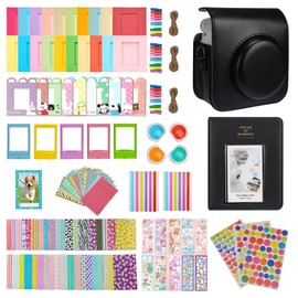 Meetikar Instant Camera Accessories for Instax Mini 12, Camera Bag for Instax Mini 12 with 64 Pockets Photo Album and Colour Filter/Picture Frame/Wall Decoration Frame/Frame Sticker/Corner Sticker,