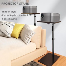 HVAYING Floor Projector Stand Mount, Adjustable Height 33 to 48 Inch, Universal with Tray Mounting close to the wall Compatible Ideal for Office, Home, Stage, Studio, and Movies.