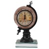 Globe Clock Decorative Desk Ornament Resin World Map Clock with