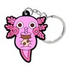 POYAMUSE Adorable Silicone Axolotl Keychain Set - Noodle Lover and
