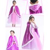 Fur Princess Costume Cape Fur Hooded Cloaks for Little Girls