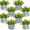 Giegxin Blue Tiles Lemon Table Centerpiece Decor Amalfi Coast Box