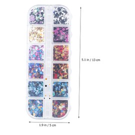 Baluue Nail Art Discs Glitter Paillette Sequins Mini Sequins for Nail Decoration DIY Manicure Accessory for Special Occasions