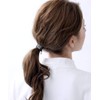 VINGTAINE H7359-BK- Rhinestone Bijou Square Hair Elastic Casual Hair Accessory