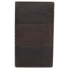 Marshal Bifold Leather RFID Blocking Wallet For Men & Women | Genuine Leather Holder With 19 Slots, 2 Bill Compartments & ID Window | For Credit/Debit Cards, Money & More (Vintage Design Brown)