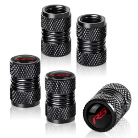 QZXIAOGU Metal Tire Valve Stem Cap Covers RS Emblem Air Valve Cap Set Dust Proof Leak-Proof Air Cover Compatible with Chevy Camaro RS Accessories (RS), XGRSQMM2404