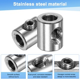 M METERXITY 12-Pack Wire Rope Cable Clamp, 5mm Hole 304 Stainless Steel Single Holes Lock Clip with Hexagon Screws Spanner for Cable Rigging/DIY Decorative Rope/Clothesline