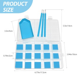 80pcs Diamond Painting Glue Clay Tool Set, Painting Clay Wax Embroidery Cross-Stitch Painting Set Tool DIY 5D Diamond Wax Tool for Embroidery Accessories,2 x 2cm (Blue)