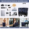 Rolling Duffel Bag with Detachable Wheels & Handle,Expandable Foldable Travel