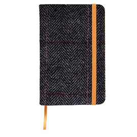 Heritage Traditions Tweed Covered Lined Notebook (Grey Herringbone)