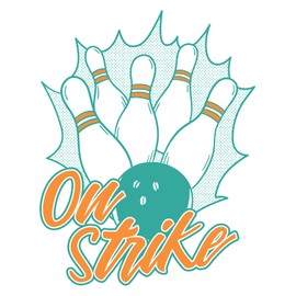 VulgrCo On Strike Bowling Ball Pins Sport Game Vintage Funny Sticker Vinyl Waterproof UV Resistant Decal For Phones Laptops Water Bottles Tumblers Boats Cars Trucks Windows Kayak 3" inch Bumper Stickers