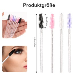 Opopark Pack of 200 Eyelash Brushes, Disposable Eyelash Brush, Eyelash Extension Brush, Eyebrow Applicator, Beauty Salon and Home Use Eyelash Brush, Cosmetic Brush Kit for False Eyelash Extension