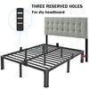 6 Inch Full Bed Frame with Rounded Corner and Headboard