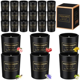 MTLEE 36 Pcs Scented Candles Bulk Candles for Home Scented Candles Gift Set for Women Long Lasting Aromatherapy Jar Candle for Birthday Teacher Thanksgiving Anniversary (Flower Style)