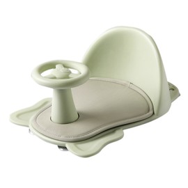 Baby Bath Seat Round Corners Triangular Structure Stable Bottom Bath Stools for Shower Green