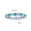 Bling Jewelry Aqua White Alternating Two Tone Eternity Band Ring