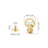sourcing map 4Pcs Brass Rivets Stud Screw, 11.5mm Solid Brass