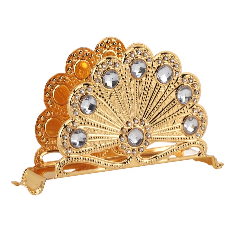 Golden Metal Napkin Holder Exquisite Light Luxury European Style Zinc