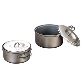 Evernew Titanium Non-Stick Pot Set, Small, Black