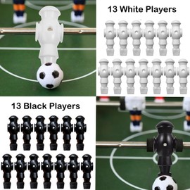 Tceapoo 26pcs Foosball Men Replacement, Soccer Player Set Football Players Parts Foosball Man Table Player Football Machine Accessories Replacement Parts