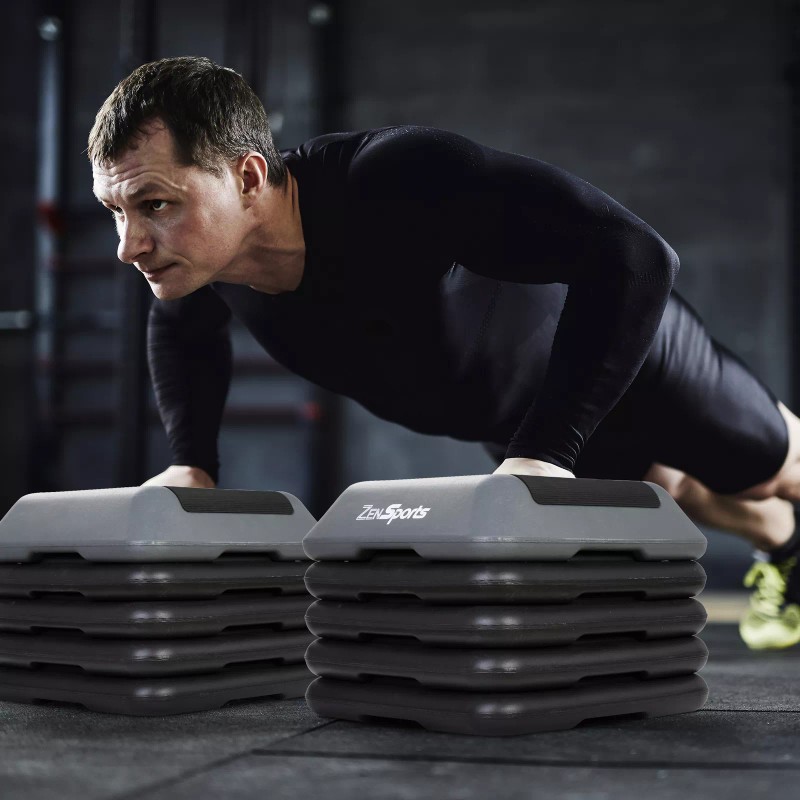 SEGAWE 2PCS 16'' Fitness Aerobic Step Club Cardio Adjust Exercise