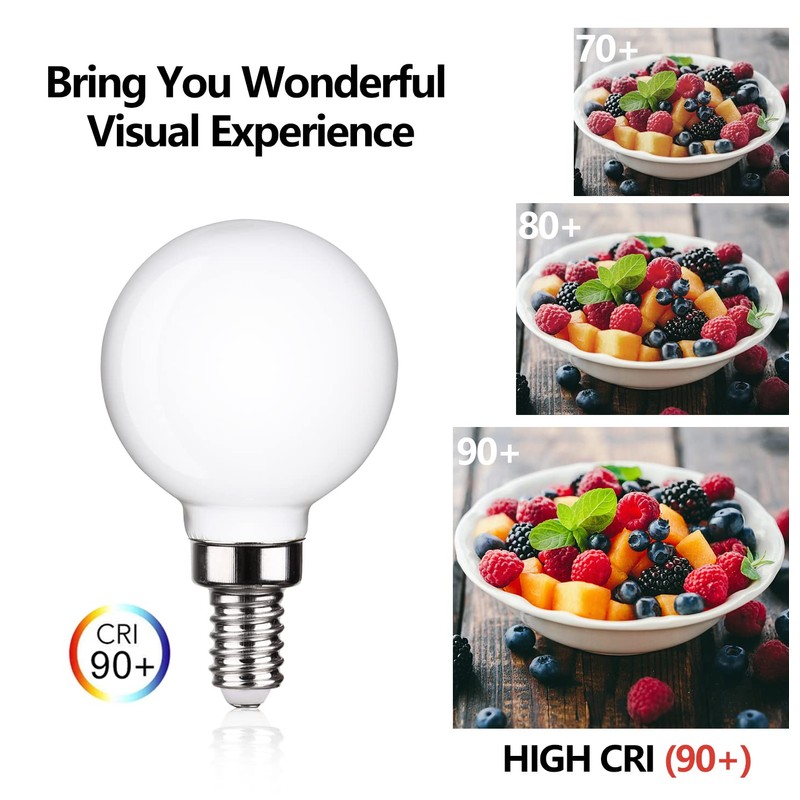KLY Ceiling Fan Light Bulb E12, 4000K Natural Daylight Candelabra