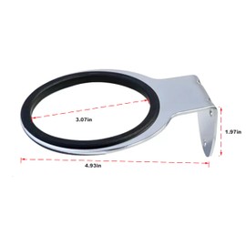 Wyywtc Wall Mounted Hair Dryer Stand, Stainless Steel Hair Dryer Stand, Hair Tool Storage, Suitable for Bathrooms, Hair Salons, Hotels (Silver 1 PCS)