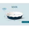 Pie Dish, by Kook, Round Pie Pan/Plate, Deep Dish, Ruffled