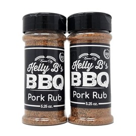 2 Pack of BBQ Pork Rub Kelly B's 5.25oz Barbecue Seasoning Spice Shakers