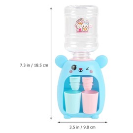 Toddmomy Mini Water Dispenser Simulation Water Dispenser Children Drinking Water Fountain Kids Party Favours (Blue)