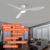 TALOYA 52 inch Ceiling Fans with Lights Remote Control, Modern