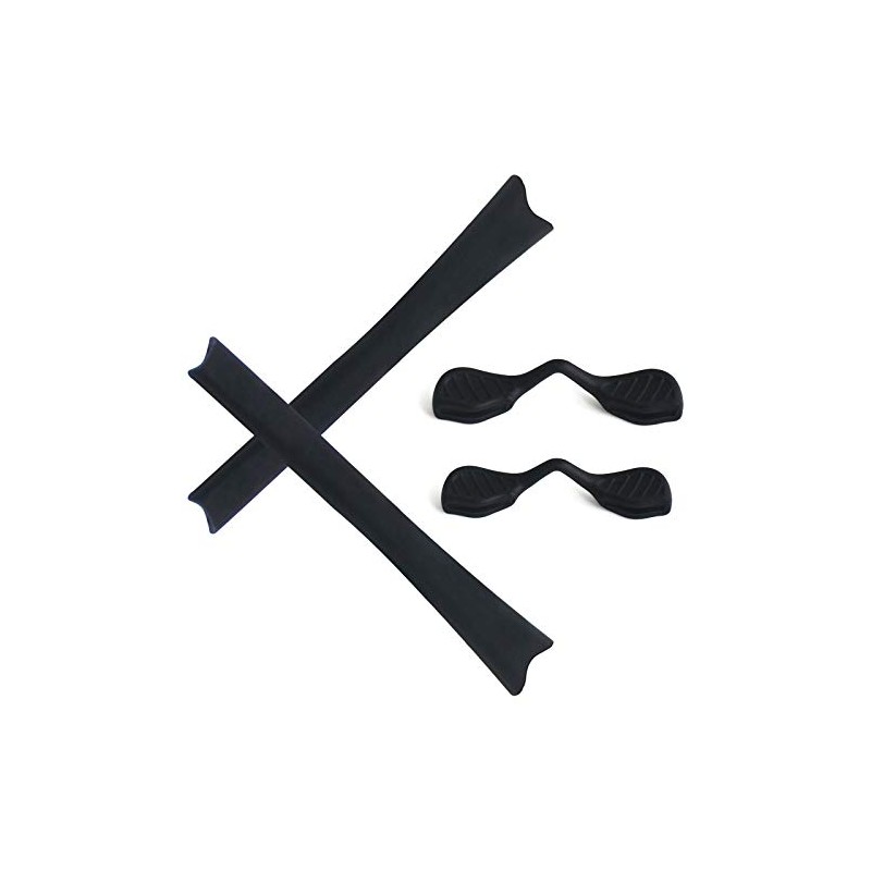 Alphax Black Replacement Nosepieces & Earsocks Rubber Kits for Oakley