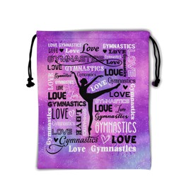 Gymnastics Grip Bag Small Purple Drawing Bag Gym Storage Pouch for Holding Gymnastics Grips