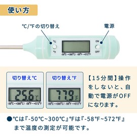 Mitas Cooking Thermometer, Stylish, Temperature Control, Temperature & Oil Measuring Instrument, Includes Cap, Cooking, Temperature Measurement, Stick, Digital