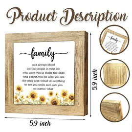 Family Isn't Classic Wood Sign, Farmhouse Home Decor, Rustic Farmhouse Decor The Family Signs, Tabletop Decorations Living Room, Welcome Sign New Home Housewarming Gift