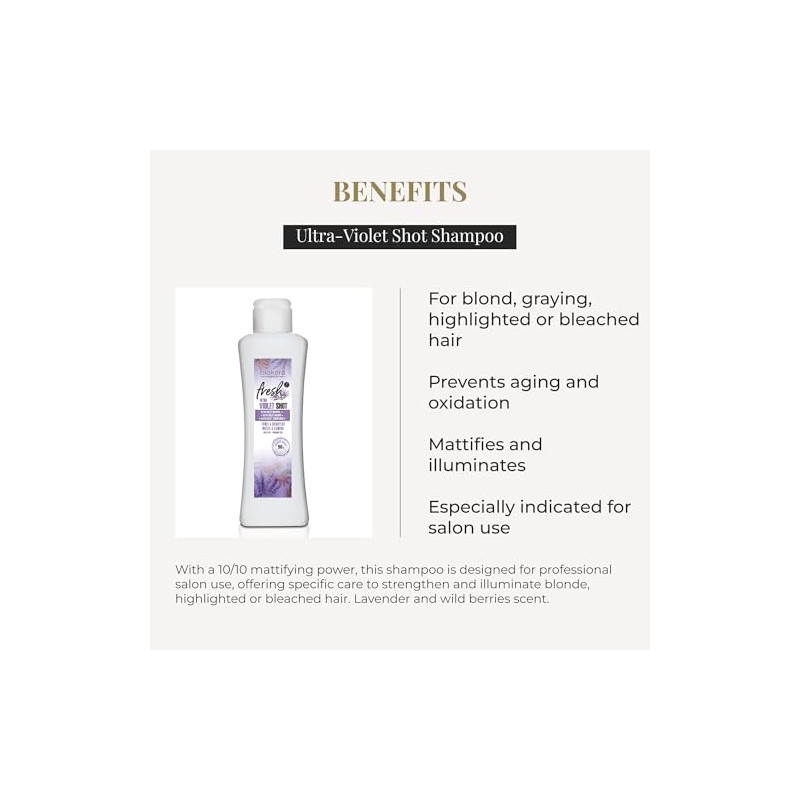 Salerm Ultra Violet Shot Shampoo 300ml - Incluye Regalo -