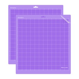 REALIKE StrongGrip Cutting Mat for Cricut Maker 3/Maker/Explore 3/Air 2/Air/One, 2 Pack 12x12 Inch Purple Strong Grip Adhesive Sticky Non-Slip Cut Mat Replacement Accessories for Cricu