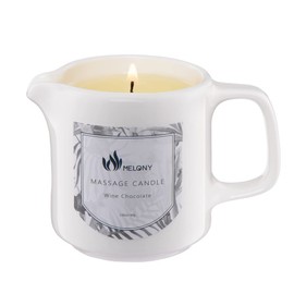 MELONY Soy Massage Oil Candle | Wine Chocolate | Low Temp | 2.82 OZ / 80G | Perfect Intensive Skin Treatment Candle | Nourishing with Almond Oil, Shea butter & Cocoa Butter | Massage & Moisturise