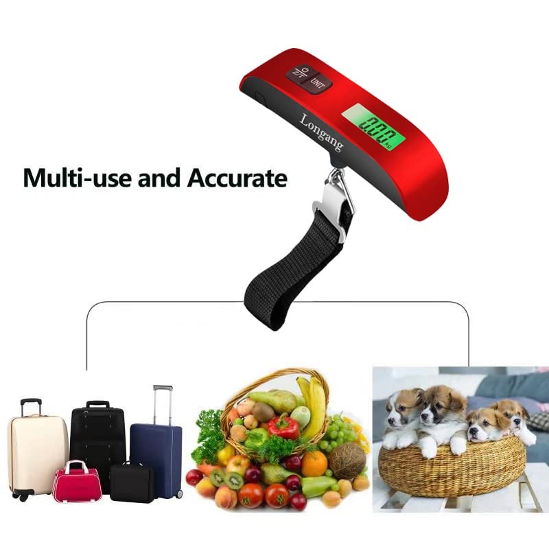 Longang Digital Hanging Luggage Scale with Backlit for Travel, Portable
