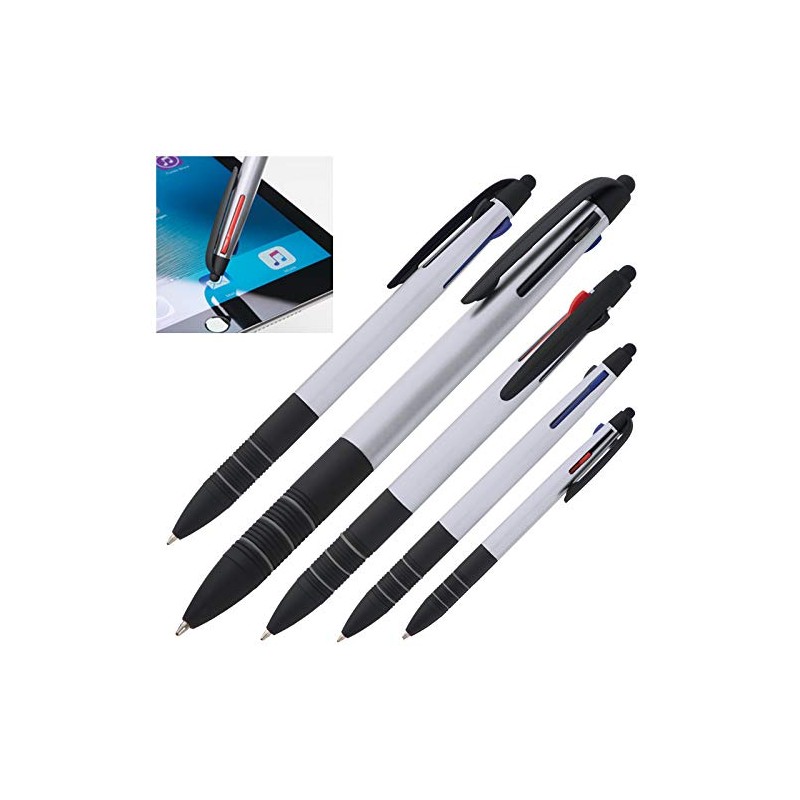 notrash2003® Set of 10 Triple Ballpoint Pens Three Colours Blue