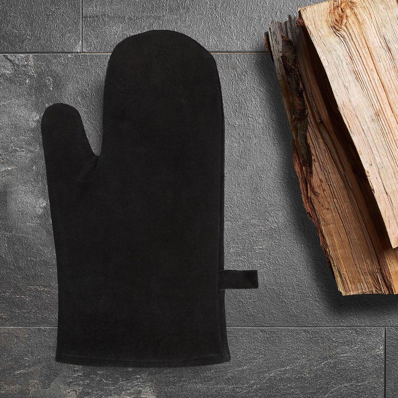 achilles Fireplace Glove with Thermal Insulation, Leather Oven Glove, Barbecue