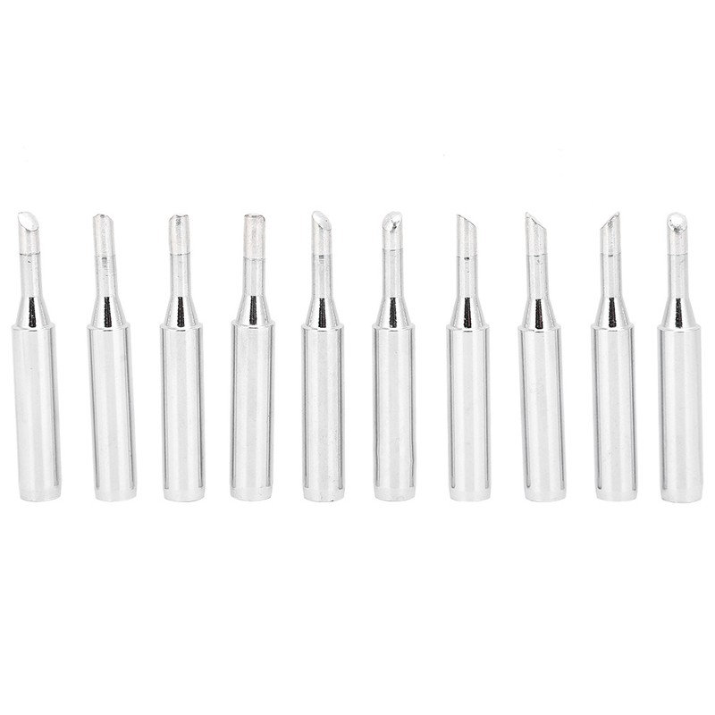 10Pcs Solder Iron Tip Brass Internal Heating Lead Free Soldering
