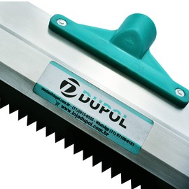 DUPOL - Epoxy Floor Squeegees - Notched Squeegee 16” are Used to Apply Heavy coatings Such as epoxy, Urethane, Cement Self-Leveling. The Best Serrated Squeegee to Apply epoxy Floor coverings.